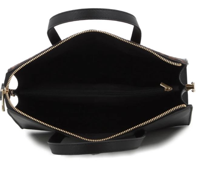 Pierre Cardin Cherie Structured HandBag Black Leopard