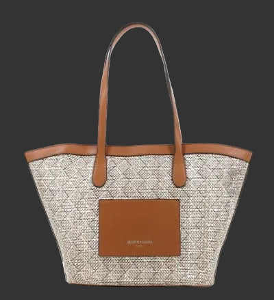Pierre Cardin Ladies Handbags Maia Straw Tote Tan