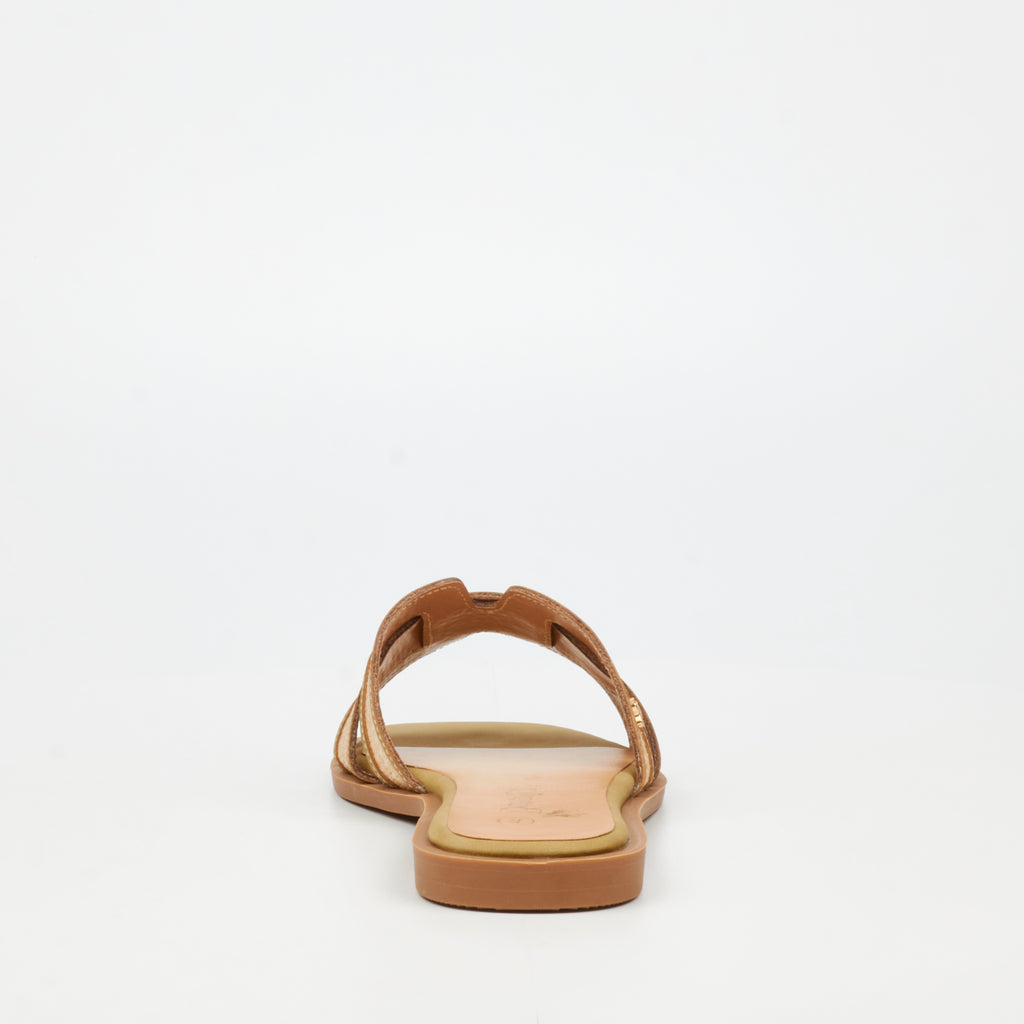 Butterfly Feet Dorey 7 Olive Ladies Slider Sandal