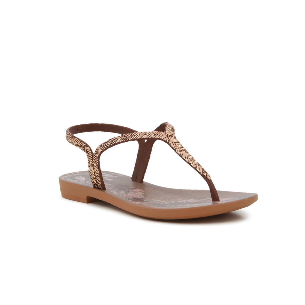 Grendha Ladies Amor Em Flor Sandal Brown