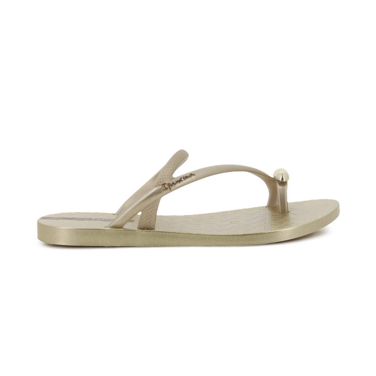 Ipanema Ladies Glam Ring Slide Beige Gold Sandel