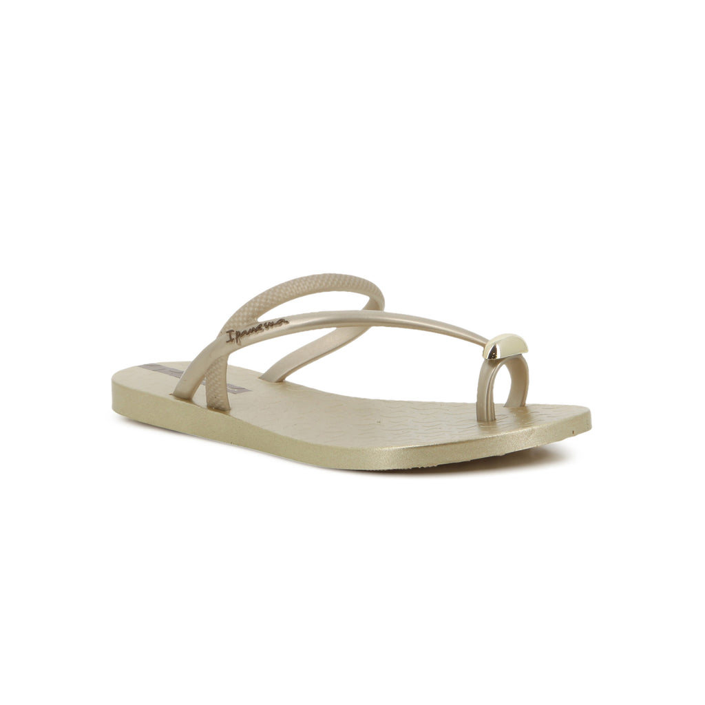 Ipanema Ladies Glam Ring Slide Beige Gold Sandel