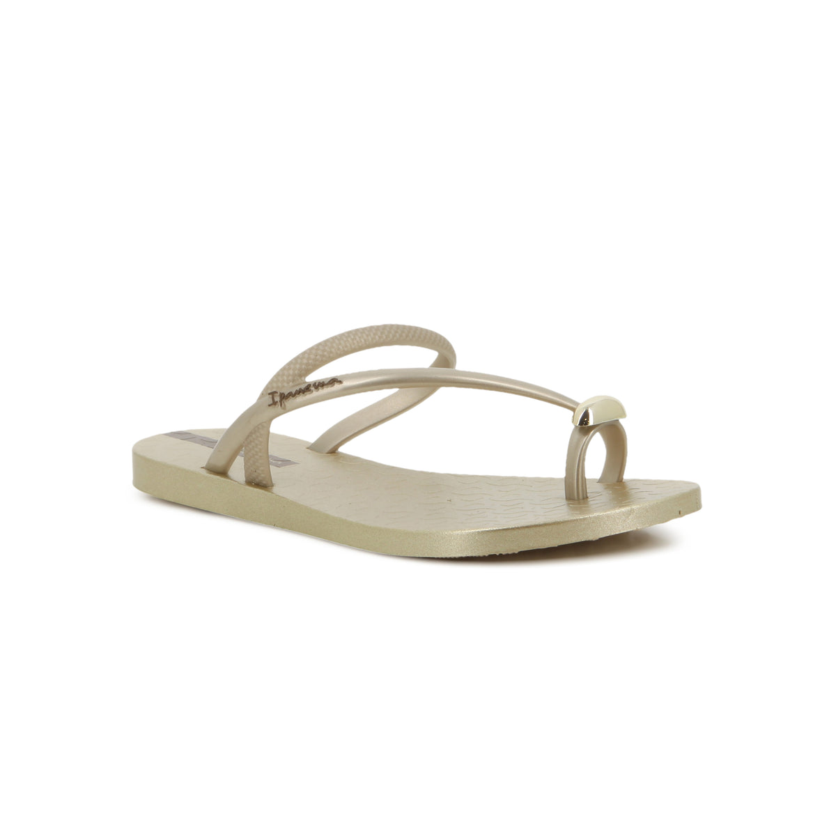 Ipanema Ladies Glam Ring Slide Beige Gold Sandel