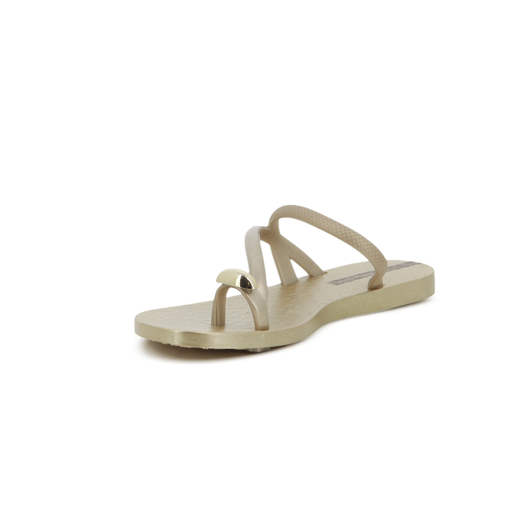 Ipanema Ladies Glam Ring Slide Beige Gold Sandel
