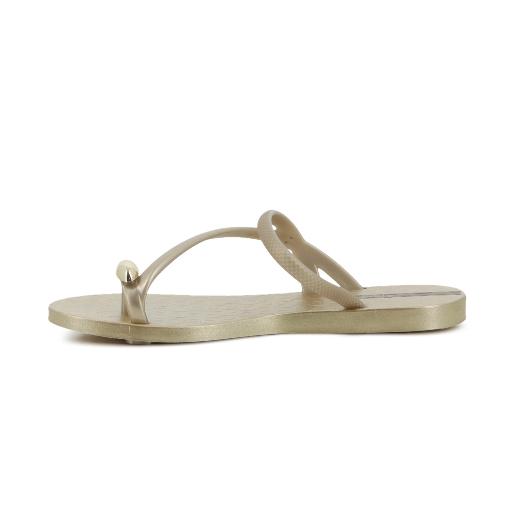 Ipanema Ladies Glam Ring Slide Beige Gold Sandel