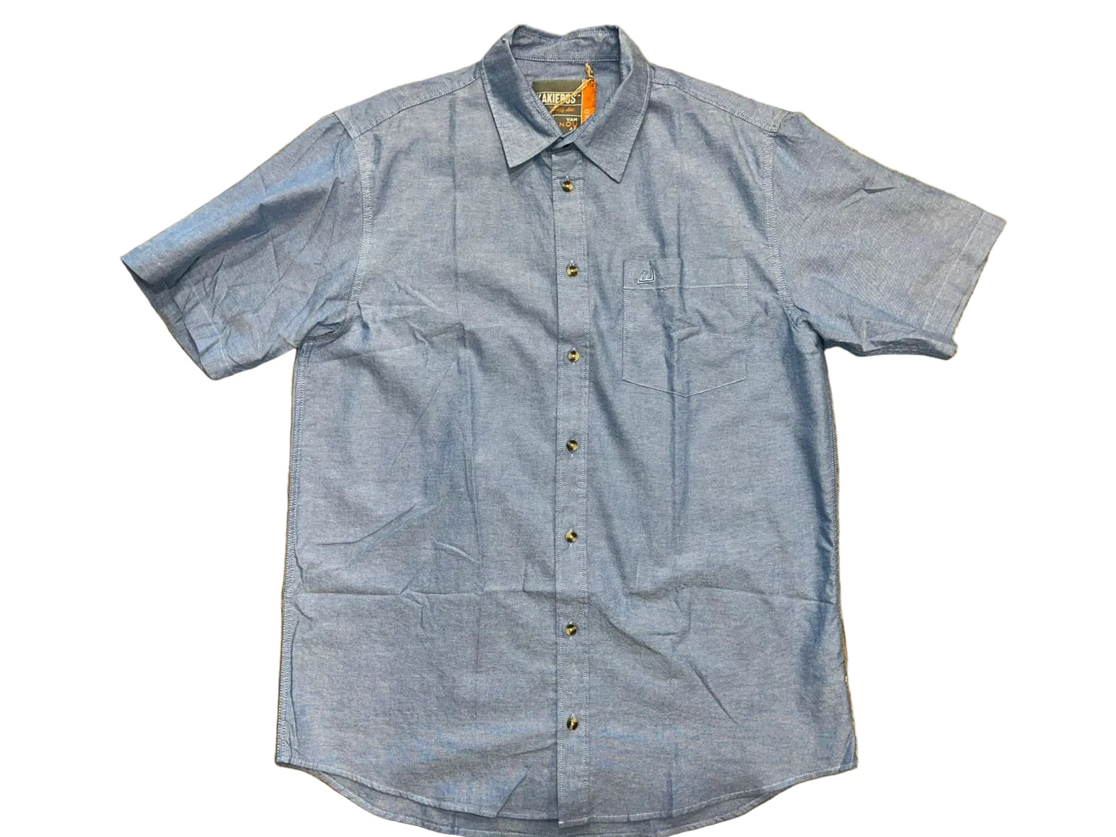 Kakiebos Mens Classic Fit S/S Woven Button Shirt