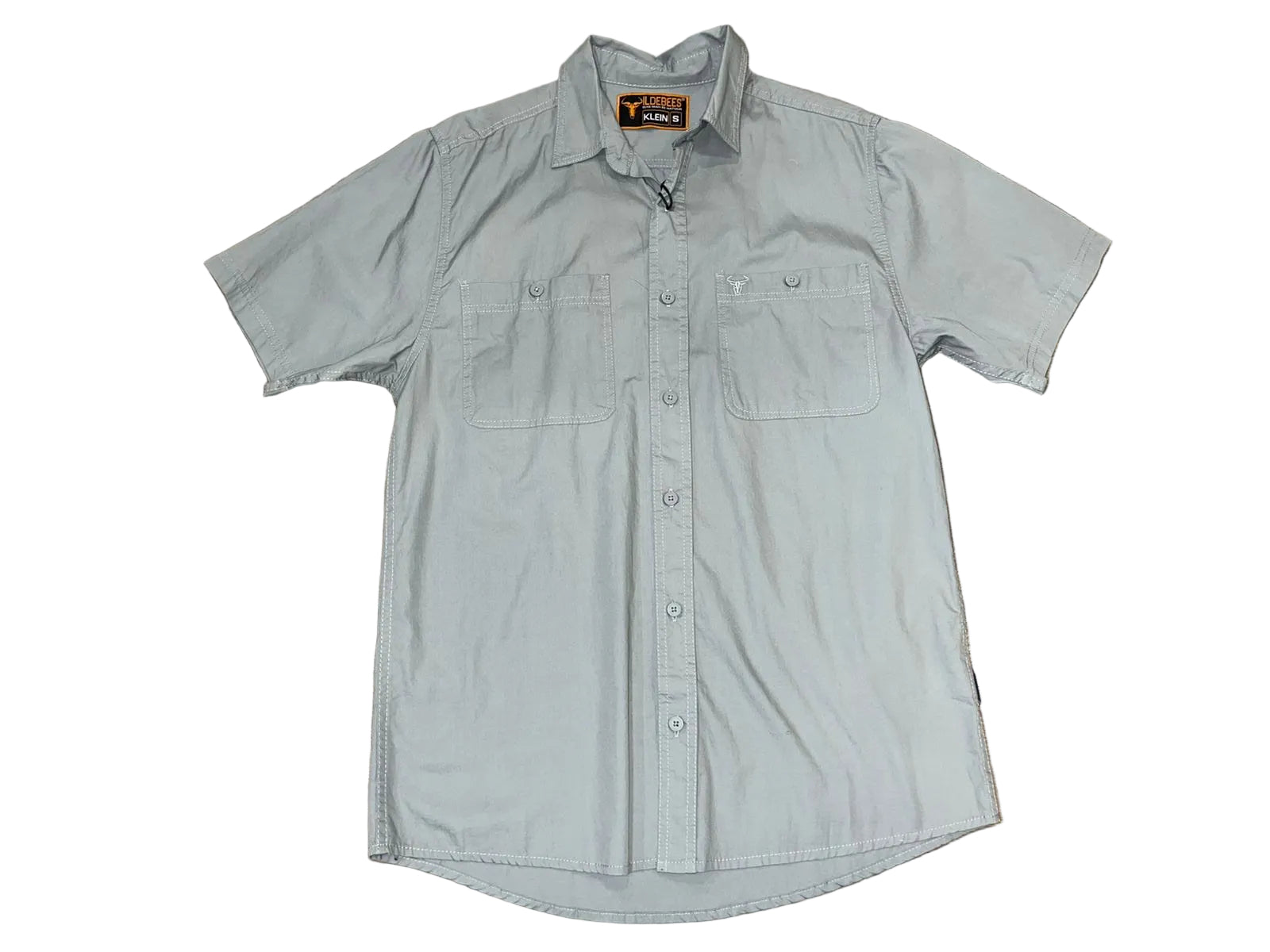 Wildebees Men's Plain Poplin Short Sleeve Shirt