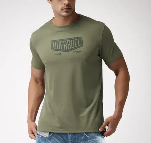 Boerboel Men's T-Shirt Mesh Print Olive "Boerboel"