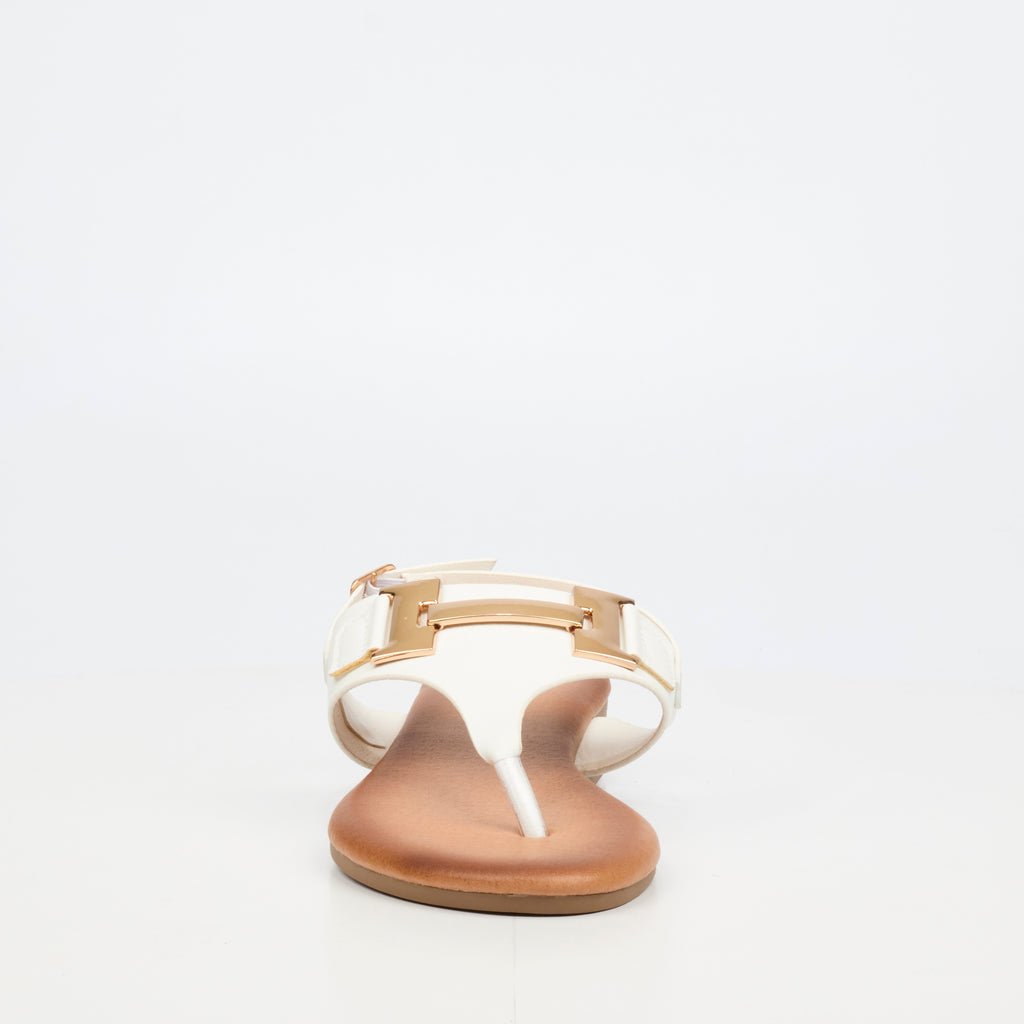 Butterfly Feet Tisha 1 White Ladies Sandal - ONLINE ONLY
