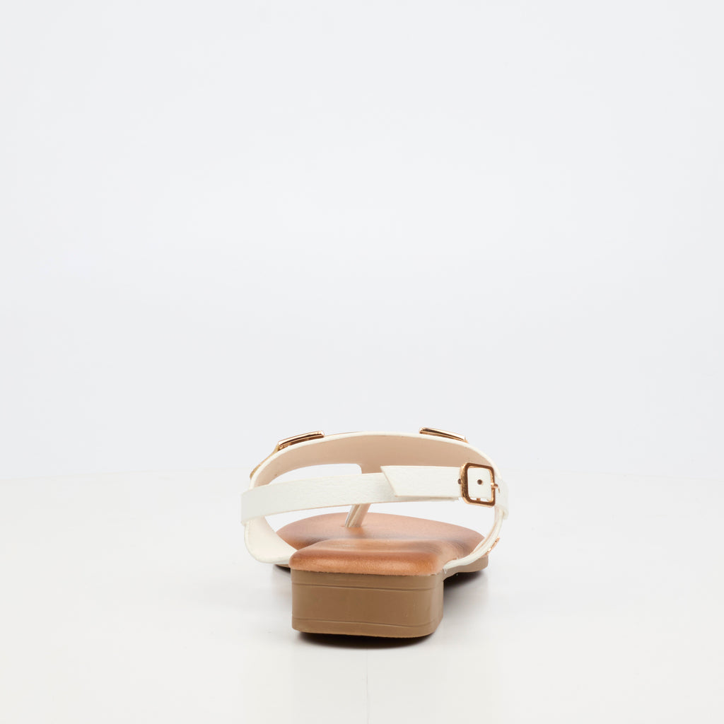 Butterfly Feet Tisha 1 White Ladies Sandal - ONLINE ONLY