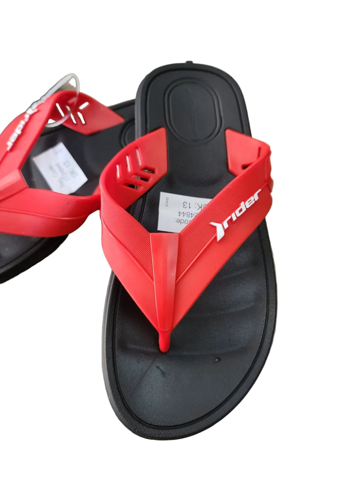 Rider Kids Thongs Black/red/white Sandals