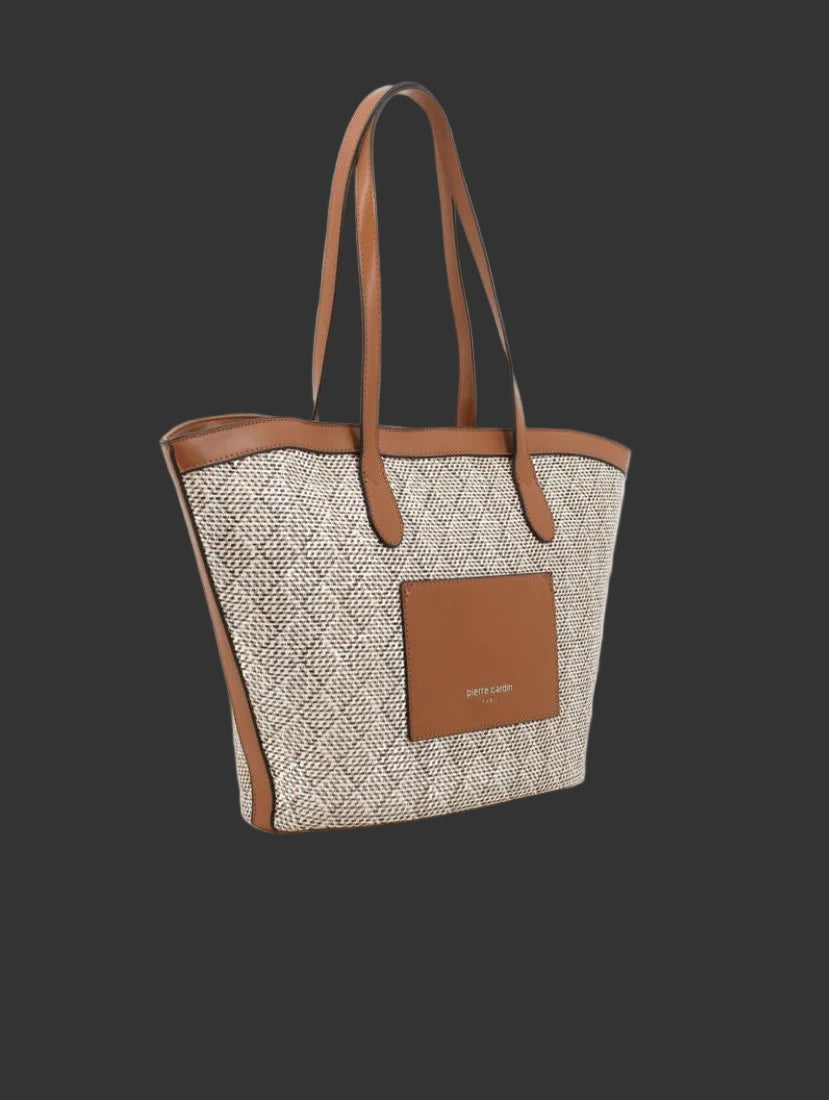 Pierre Cardin Ladies Handbags Maia Straw Tote Tan