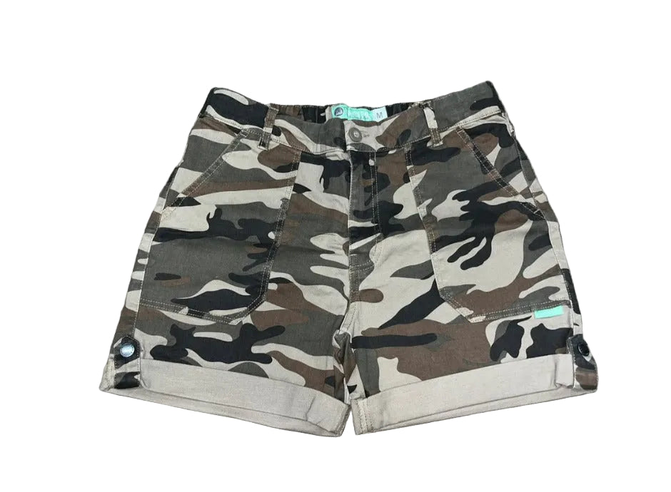 Kakiebos Elasticated Ladies Walkshort - CAMO